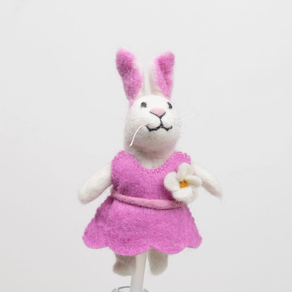 The Winding Road - Felt Finger Puppets - Bunnies with Dresses ...